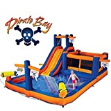 Blast Zone Pirate Bay Inflatable Water Park with Blower